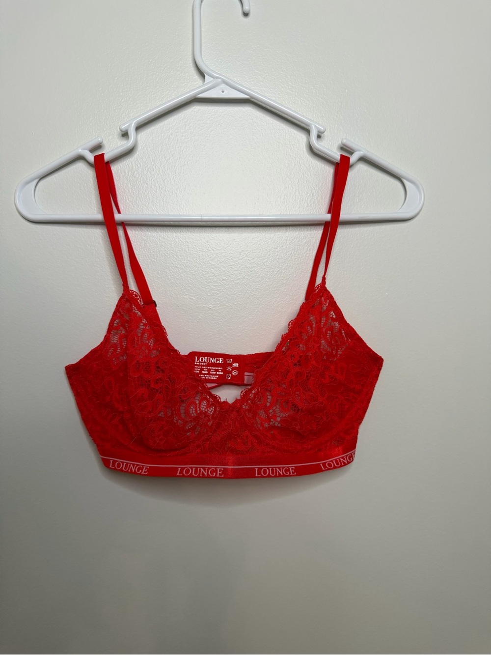 Lounge Underwear Red Balcony Bra